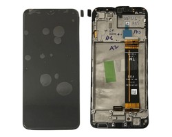 Kijelző Samsung Galaxy A23 5G (SM-A236F) (lcd, érintőpanel, átvezető fóliával, előlap kerettel) GH82-29734A fekete